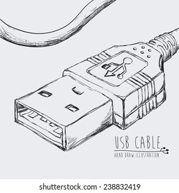 usb connection design, vector illustration eps10 graphic 