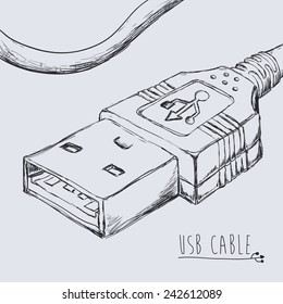 usb connection design, vector illustration eps10 graphic 