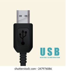 usb connection design, vector illustration eps10 graphic 