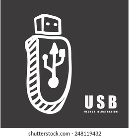 usb connection design, vector illustration eps10 graphic 