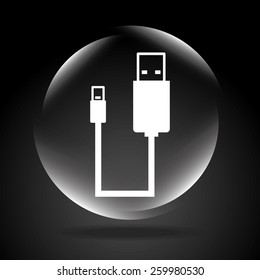 usb connection design, vector illustration eps10 graphic 