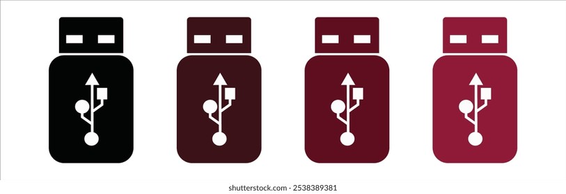 USB connection hub or device icon vector.