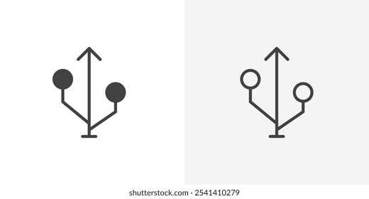Usb connection icon flat and simple set design