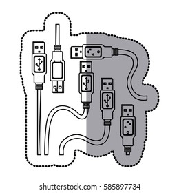 USB connection icon image design, vector illustration