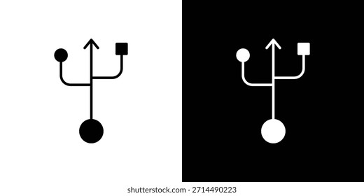USB-Anschluss Symbole Vektor Silhouette Design. Grafik-Design-Illustration mit Vektorgrafik.