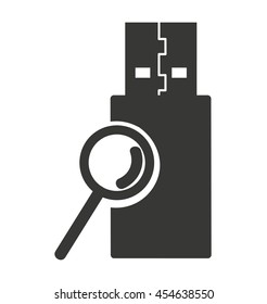 usb connection plug icon  graphic isolated vector