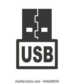 usb connection plug icon  graphic isolated vector