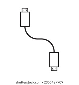 USB connector, cable - icon line vector - hardware icons
icon editable stroke, sign, symbol outline line button isolated on white