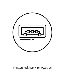 USB, connector icon. Simple line, outline vector elements of connectors and cables icons for ui and ux, website or mobile application