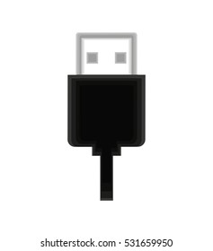 usb connector isolated icon vector illustration design