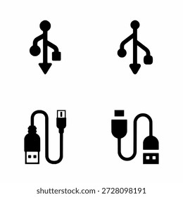 USB-Anschluss-Gliederungssymbole Minimale Linienart festlegen