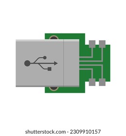 USB Connector Vector Illustration - Portraying the Universal Connectivity and Versatility of USB Ports in a Striking Visual Design