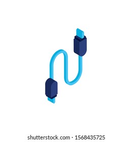 usb connector wire isolated icon vector illustration design
