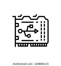 USB Controller icon in vector. Logotype