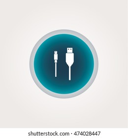usb cord icon,  design