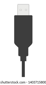  USB data cable compatible with all mobile phones.Designed for connection to computer,tablet,phone.Vector image