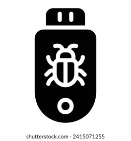 usb data Glyph Icon Background White