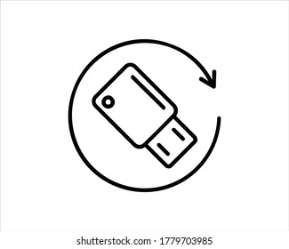 usb data transfer icon vector illustration