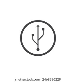 USB data transfer icon vector template