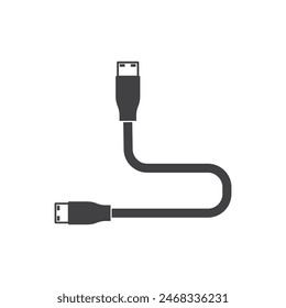 USB data transfer icon vector template