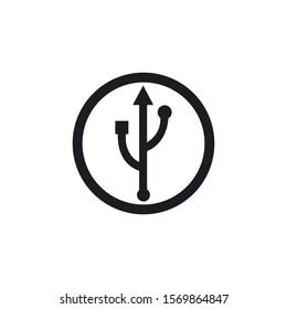 USB data transfer logo vector template