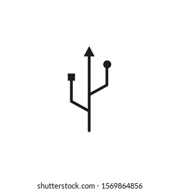 USB data transfer logo vector template