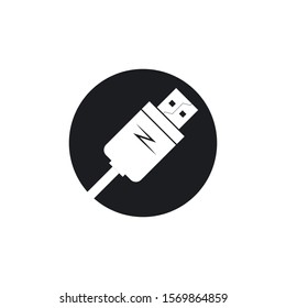 USB data transfer logo vector template