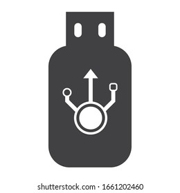 USB data transfer logo vector template
