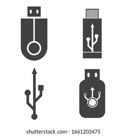 USB data transfer logo vector template