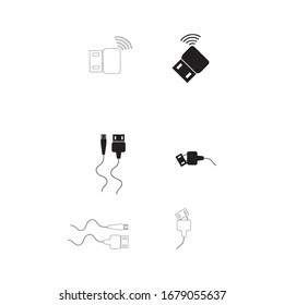 usb Datenübertragungs-Logo vektor-Vorlage