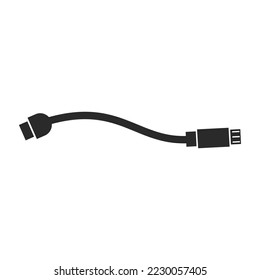 USB data transfer,cable icon logo vector template flat design