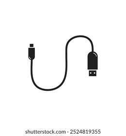 USB data transfer,cable icon logo vector template flat design
