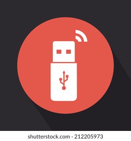 USB design over black background, vector illustration