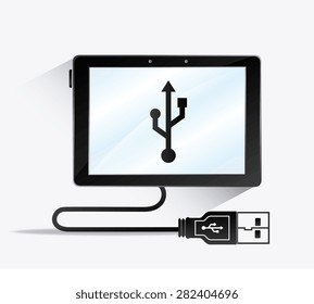 USB design over white background, vector illustration,
