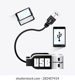 USB design over white background, vector illustration,