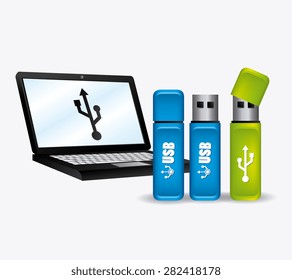 USB design over white background, vector illustration, USB design over white background, vector illustration,