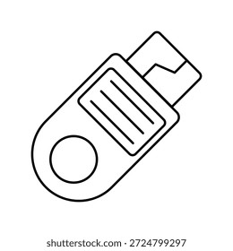 USB-Gerätesymbol mit weißem Hintergrund, Vektorgrafik