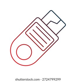 USB-Gerätesymbol mit weißem Hintergrund, Vektorgrafik