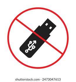 USB Device Restriction Sign Enhance Security by Prohibiting USB Use