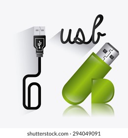 USB digital design, vector illustration eps 10.