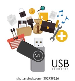 USB digital design, vector illustration eps 10