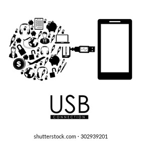 USB digital design, vector illustration eps 10