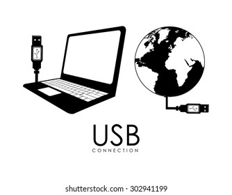 USB digital design, vector illustration eps 10