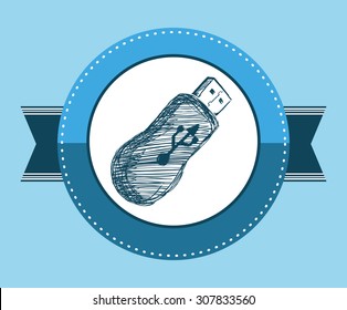 USB digital design, vector illustration 10 eps graphic