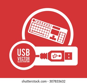 USB digital design, vector illustration 10 eps graphic