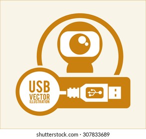 USB digital design, vector illustration 10 eps graphic