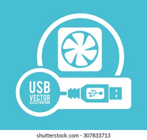 USB digital design, vector illustration 10 eps graphic