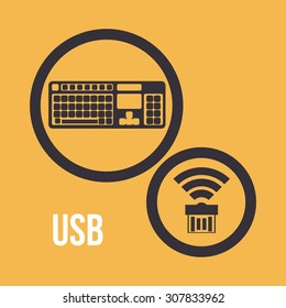 USB digital design, vector illustration 10 eps graphic