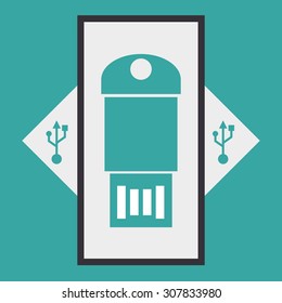 USB digital design, vector illustration 10 eps graphic