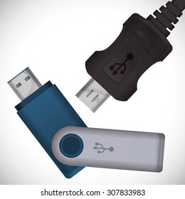 USB digital design, vector illustration 10 eps graphic
